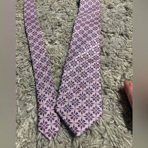 Bocara 100% silk pink floral tie, with hints of purple and blue